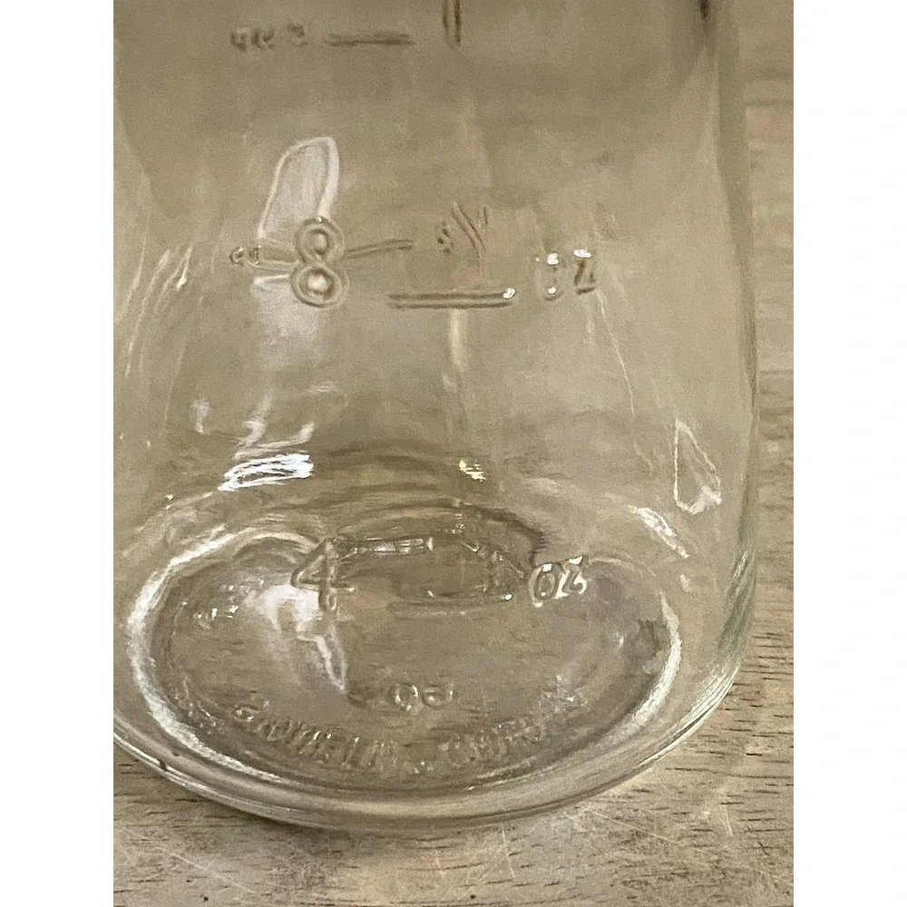 Sugar Dispenser Federal Housewares Clear Glass Measurements On Side Of Glass VTG